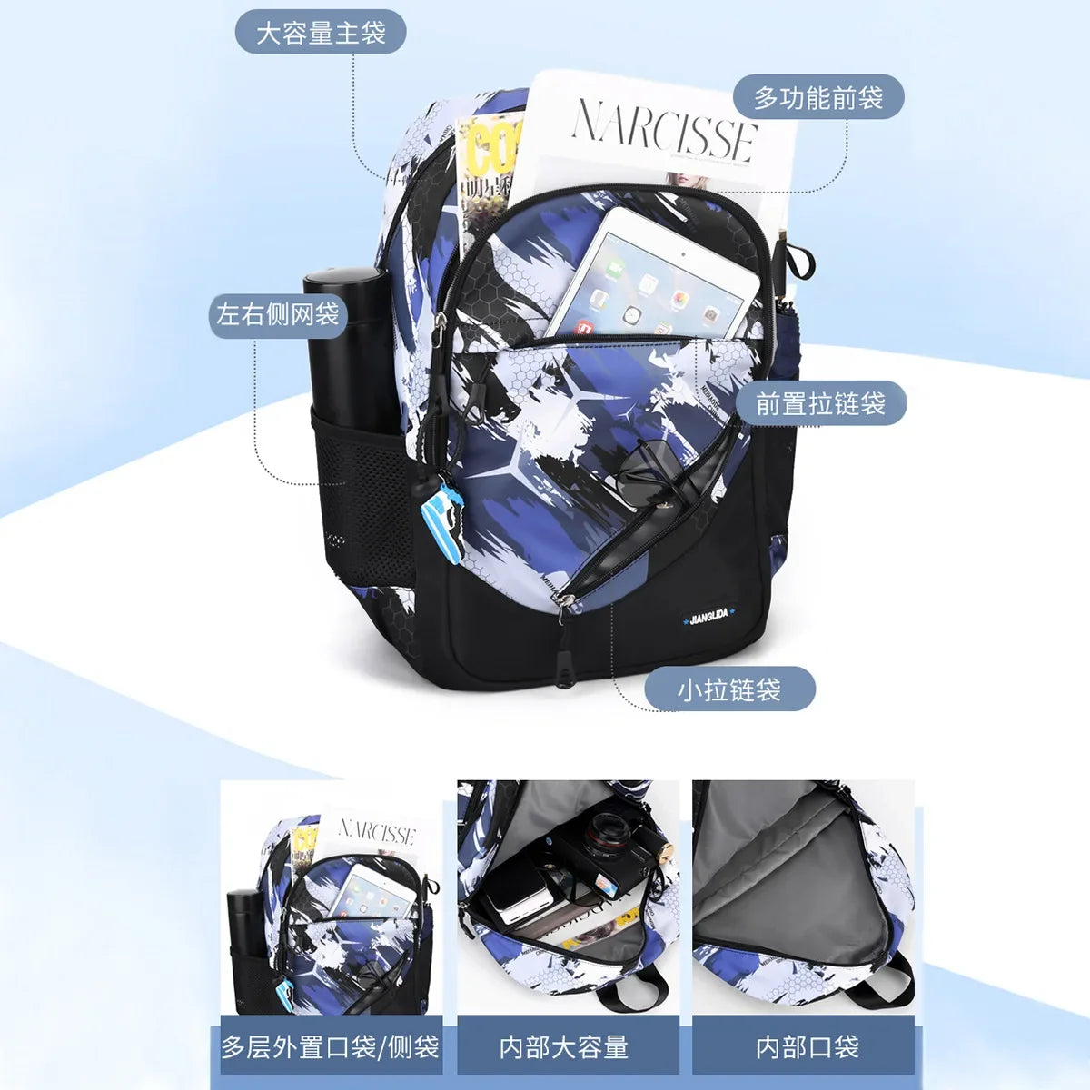 2024 Kids School Backpack | Waterproof Book Bag for Boys & Girls Grades 1–6