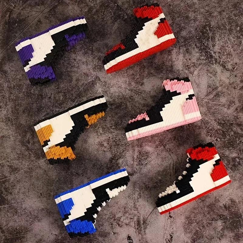 Mini Basketball Shoe Building Blocks | DIY Sneaker Model Toy & Keychain Pendant