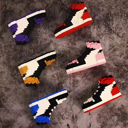 Mini Basketball Shoe Building Blocks | DIY Sneaker Model Toy & Keychain Pendant