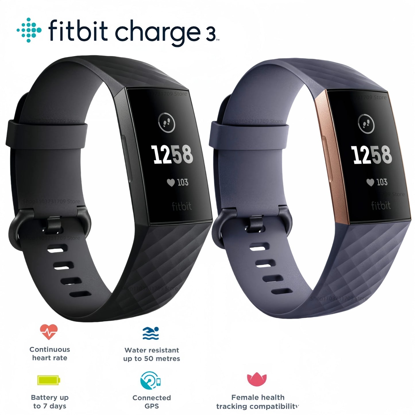 Fitbit Charge 3 | Advanced Fitness & Activity Tracker with Heart Rate Monitor