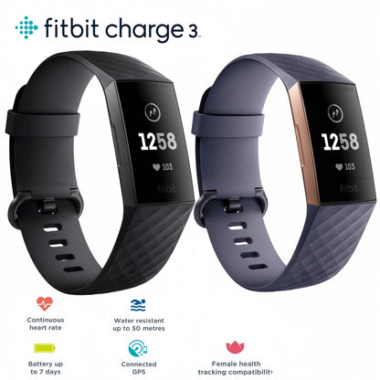 Fitbit Charge 3 | Advanced Fitness & Activity Tracker with Heart Rate Monitor