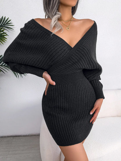 Bodycon Sweater Dress for Women | Long Sleeve Knitted Winter Casual Dress