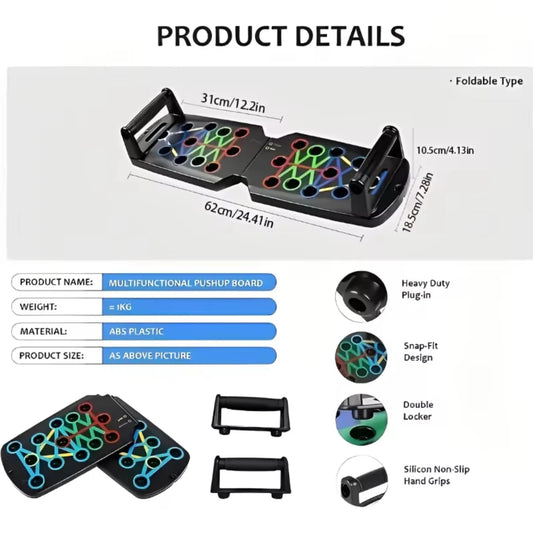 Portable Push-Up Board | Foldable Multifunction Fitness Equipment with Handles