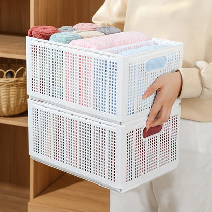 Foldable Storage Basket | Adjustable Closet Organizer Box for Clothes & Underwear
