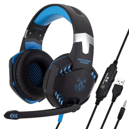 G2000 Gaming Headset | Stereo Headphones with Mic & LED Lights for PC, PS4 & Xbox