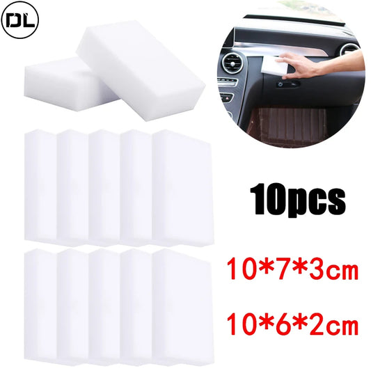 10PCS Magic Sponge Eraser | White Melamine Cleaning Sponges for Kitchen & Bathroom