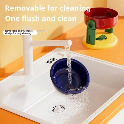 Adjustable Double Pet Feeder | Foldable Slow Feed Bowls with 3 Height Levels