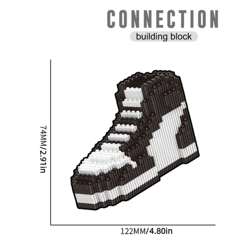 Mini Basketball Shoe Building Blocks | DIY Sneaker Model Toy & Keychain Pendant