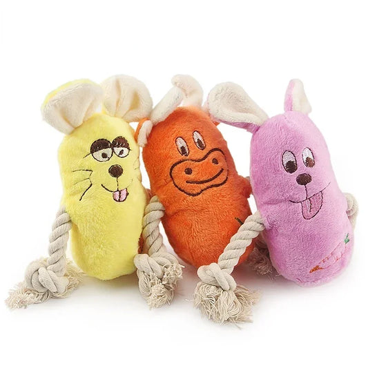 Squeaky Dog Chew Toy | Plush Teething & Chew Toy for Puppies & Aggressive Chewers