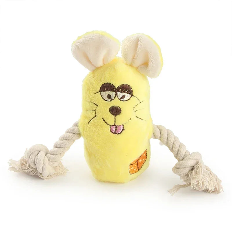 Squeaky Dog Chew Toy | Plush Teething & Chew Toy for Puppies & Aggressive Chewers