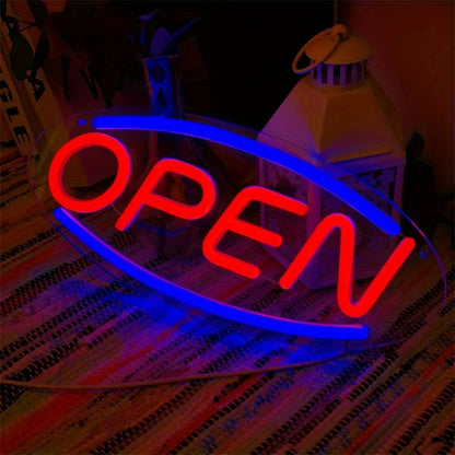 LED Open Neon Sign | USB-Powered Wall Light for Shops, Bars & Cafés