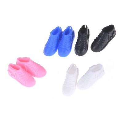 4 Pairs Doll Sneakers | Mini Shoes Accessories for 30cm Dolls – Girls’ Gift Set