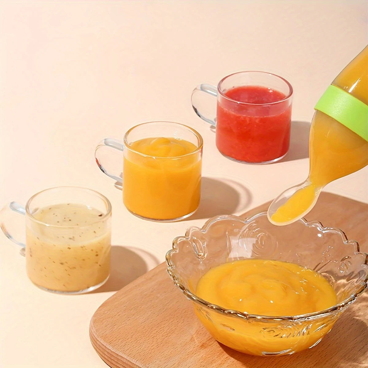7PCS Baby Feeding Set | Silicone Bottles with Spoon & Fruit Feeder Pacifiers