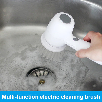 Electric Spin Scrubber | USB Rechargeable Cleaning Brush with 3 Replaceable Heads