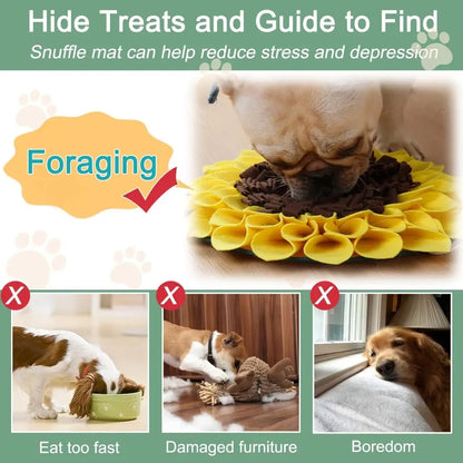 Dog Snuffle Mat | Interactive Slow Feeding Puzzle Toy for Puppies & Stress Relief