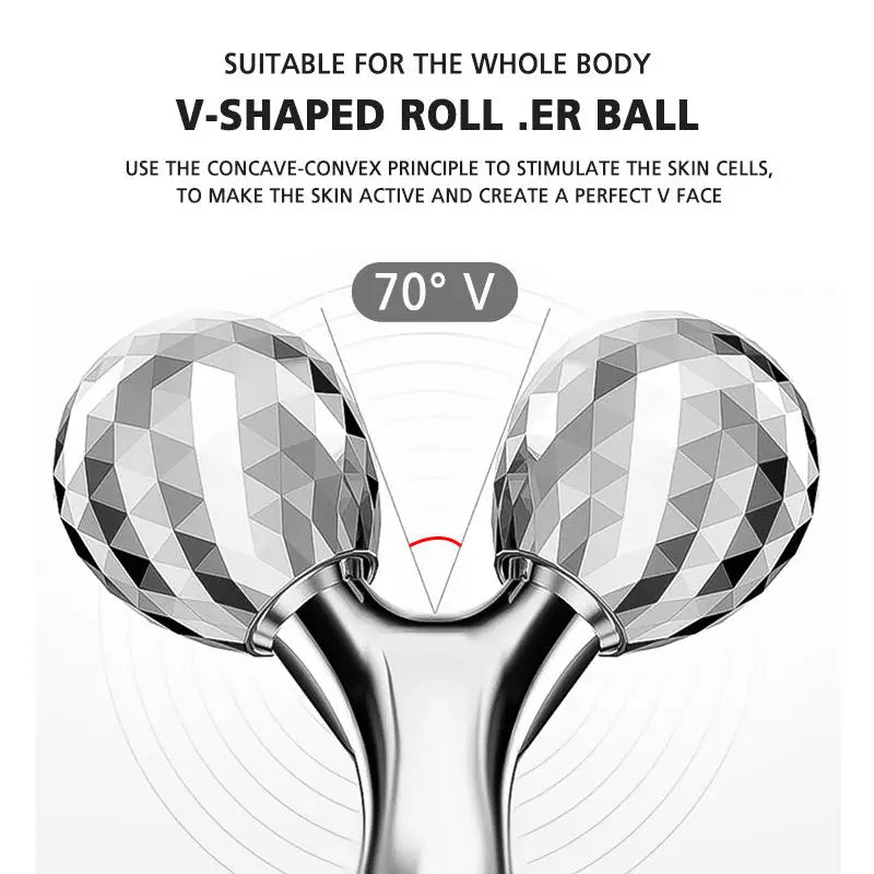 3D Y-Shaped Facial Massage Roller | 360° Rotating Face Slimming & Lifting Tool