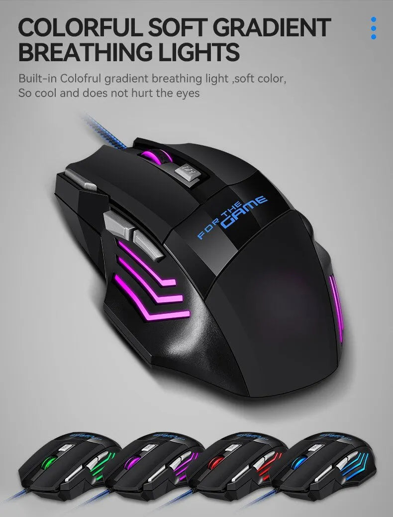 Hyperspeed RGB Gaming Mouse | 7D Wired USB Esports Mouse for PC & Laptop Gamers