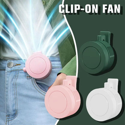 Portable Clip Fan | Mini USB Rechargeable Bladeless Fan with 3 Speeds