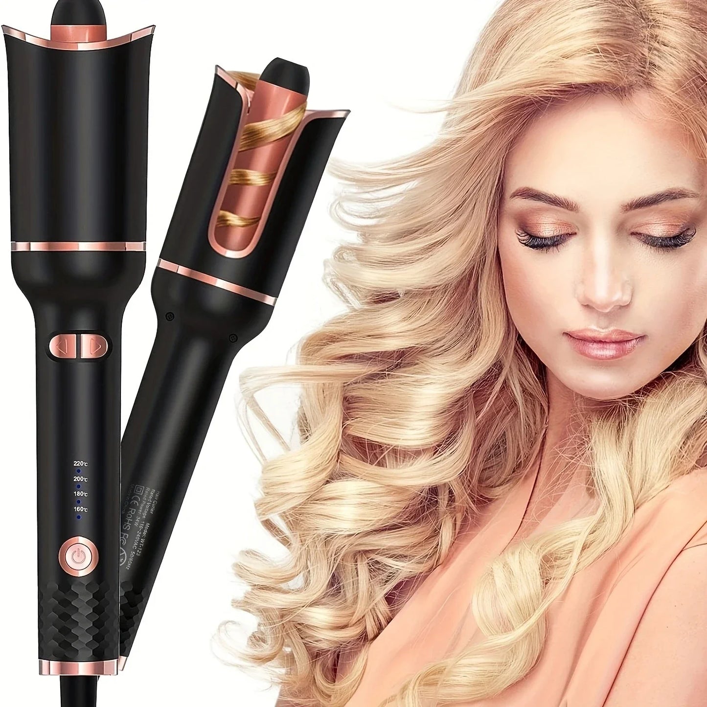 Automatic Hair Curler | Ceramic Rotating Air Curling Iron & Spin Wand Styler