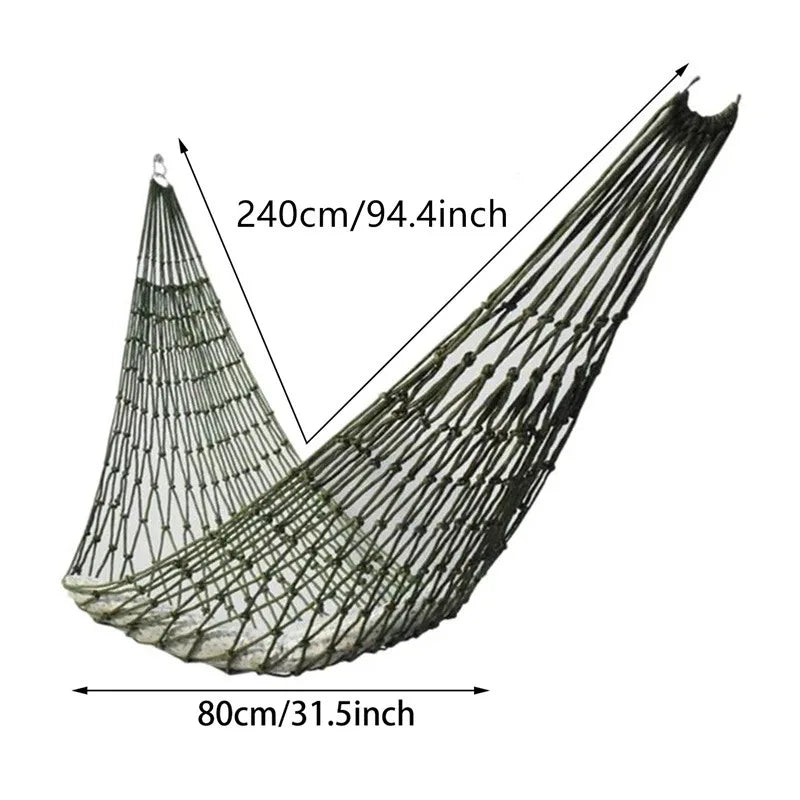 Portable Outdoor Hammock | Camping, Garden & Beach Mesh Hanging Bed Swing