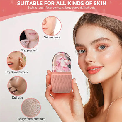 Ice Roller for Face & Eyes | Gua Sha Facial Massage Cube for Skin Tightening