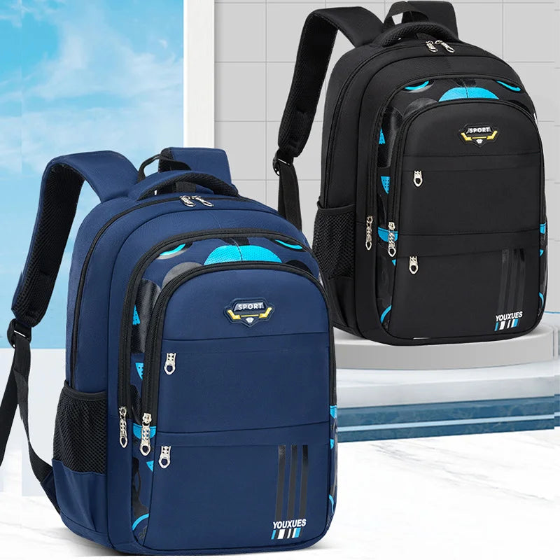 Large Capacity Boys’ School Backpack | Waterproof Multi-Layer Bag for Students