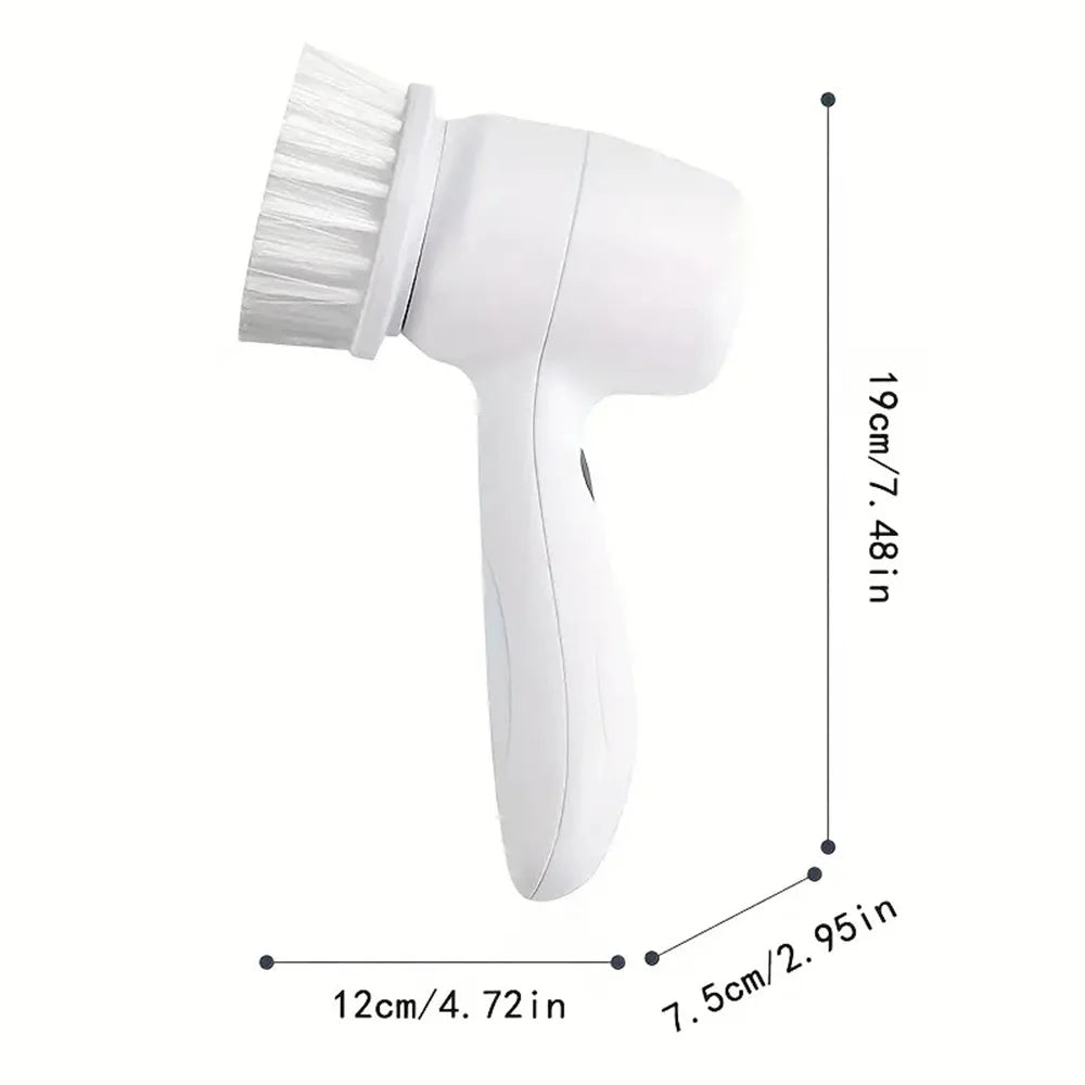Electric Spin Scrubber | USB Rechargeable Cleaning Brush with 3 Replaceable Heads