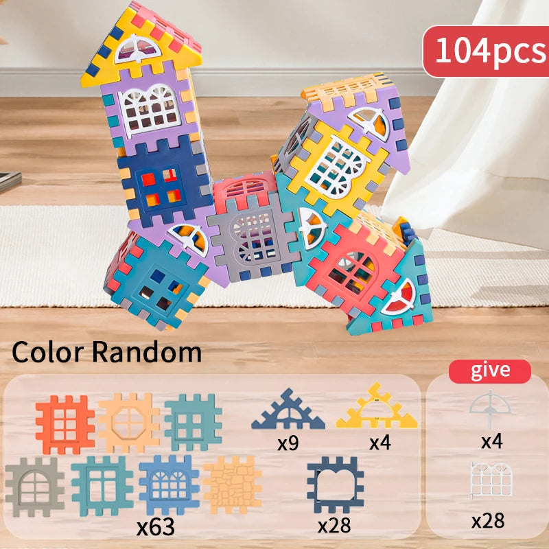 Large Building Block Set | Creative House Construction Toys for Kids & Kindergarten
