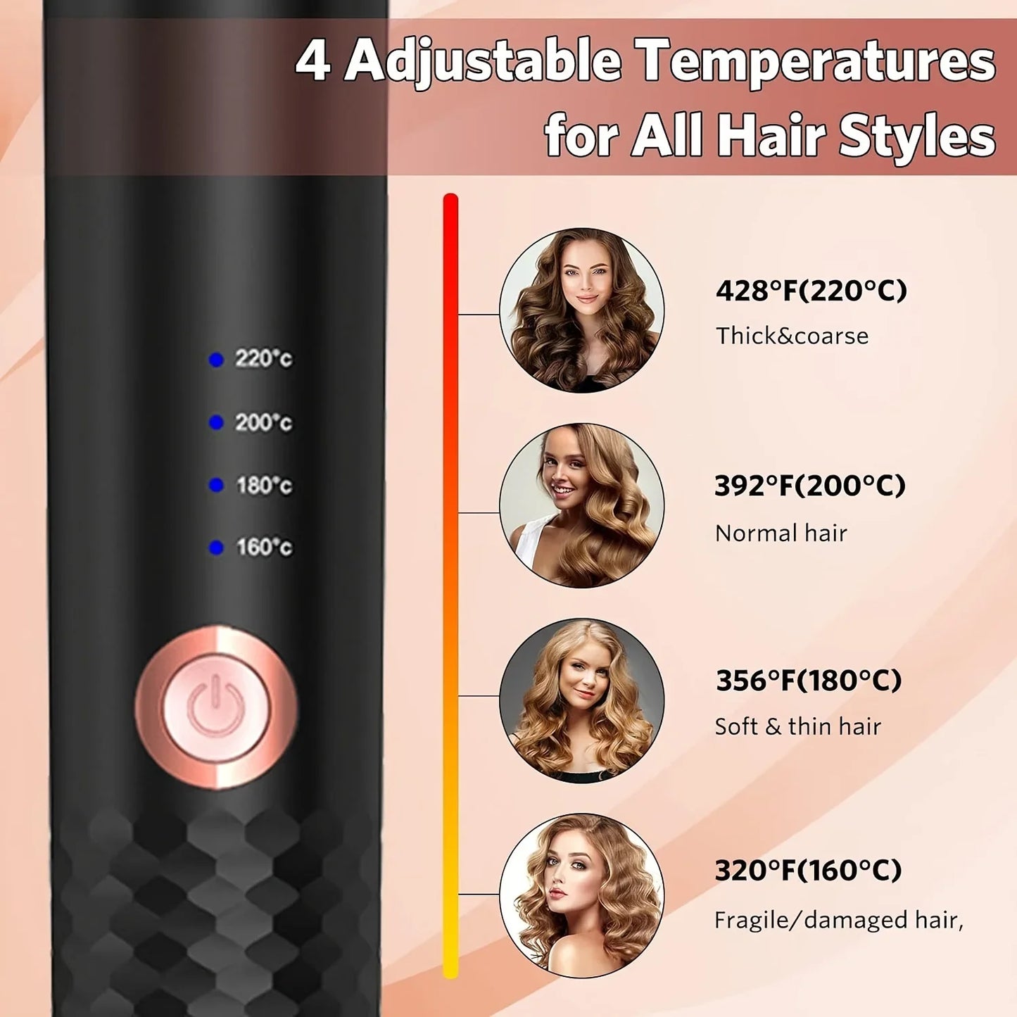 Automatic Hair Curler | Ceramic Rotating Air Curling Iron & Spin Wand Styler