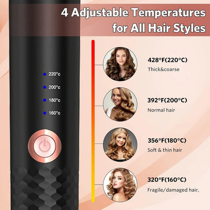 Automatic Hair Curler | Ceramic Rotating Air Curling Iron & Spin Wand Styler