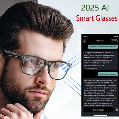 AI Smart Glasses | High-Tech Eyewear with Sunglass, Blue Light & Myopia Lens Options