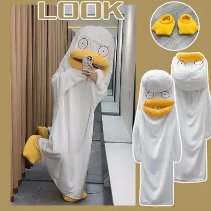 Cartoon Pajamas Cosplay Costume | Gintama Elizabeth Blanket Nightgown & Sleepwear