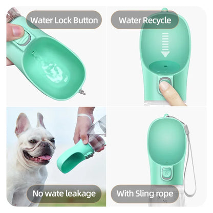 Portable Dog Water Bottle | Leakproof Outdoor Drinking Bowl for Dogs & Cats