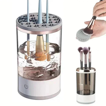 Portable Electric Makeup Brush Cleaner | USB Quick Cleaning Machine with Brush Collars