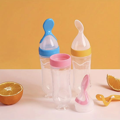 7PCS Baby Feeding Set | Silicone Bottles with Spoon & Fruit Feeder Pacifiers