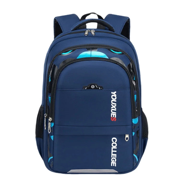 Large Capacity Boys’ School Backpack | Waterproof Multi-Layer Bag for Students