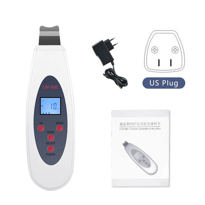 Ultrasonic Skin Scrubber | Deep Cleansing & Blackhead Remover Facial Lifting Device LW006